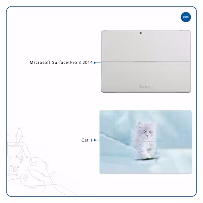 برچسب پوششی ماهوت مدل Cat-1 مناسب برای تبلت مایکروسافت Surface Pro 3 2014