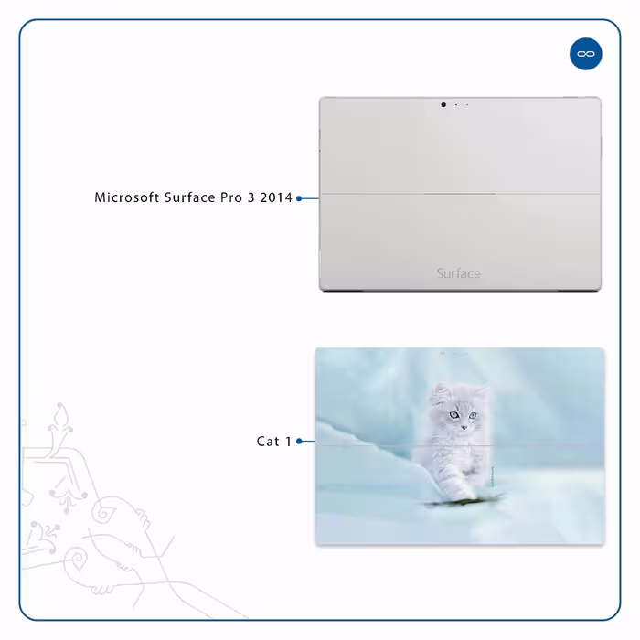 برچسب پوششی ماهوت مدل Cat-1 مناسب برای تبلت مایکروسافت Surface Pro 3 2014