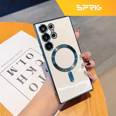 کاور اسپریگ مدل Magsafe-FU مناسب برای گوشی موبایل سامسونگ Galaxy S23 Ultra به همراه محافظ صفحه نمایش