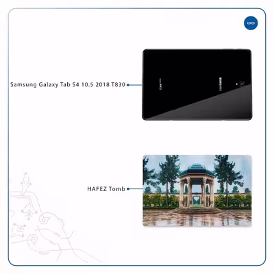 برچسب پوششی ماهوت مدل HAFEZ-Tomb مناسب برای تبلت سامسونگ Galaxy Tab S4 10.5 2018 T830