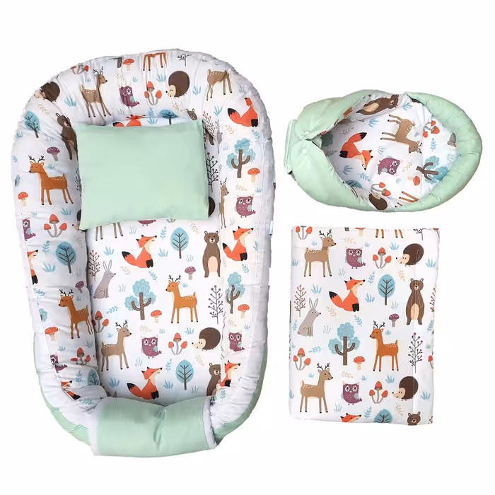 سرویس خواب 4 تکه نوزاد طرح حیوانات