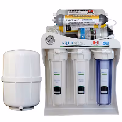دستگاه تصفیه کننده آب آکوآ اسپرینگ مدل RO-SF5580 به همراه فیلتر تصفیه آب مجموعه 4 عددی