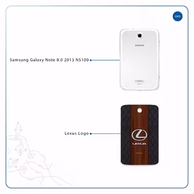 برچسب پوششی ماهوت مدل Lexus-Logo مناسب برای تبلت سامسونگ Galaxy Note 8.0 2013 N5100