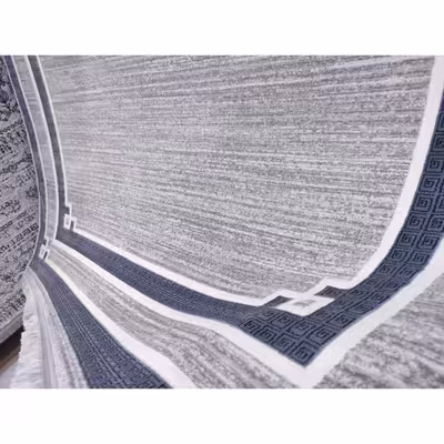 فرش ماشینی زمرد مشهد مدل NO009 زمینه طوسی