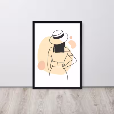 تابلو مدل دکوراتیو مینیمال طرح دخترانه کد 2711