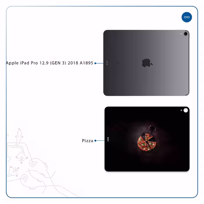 برچسب پوششی ماهوت مدل Pizza مناسب برای تبلت اپل iPad Pro 12.9 (GEN 3) 2018 A1895