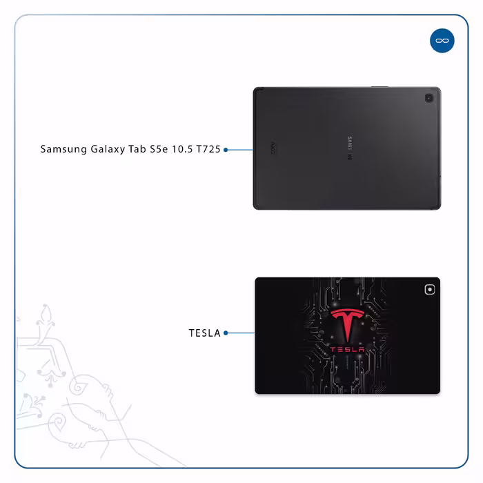 برچسب پوششی ماهوت مدل TESLA مناسب برای تبلت سامسونگ Galaxy Tab S5e 10.5 2019 T725