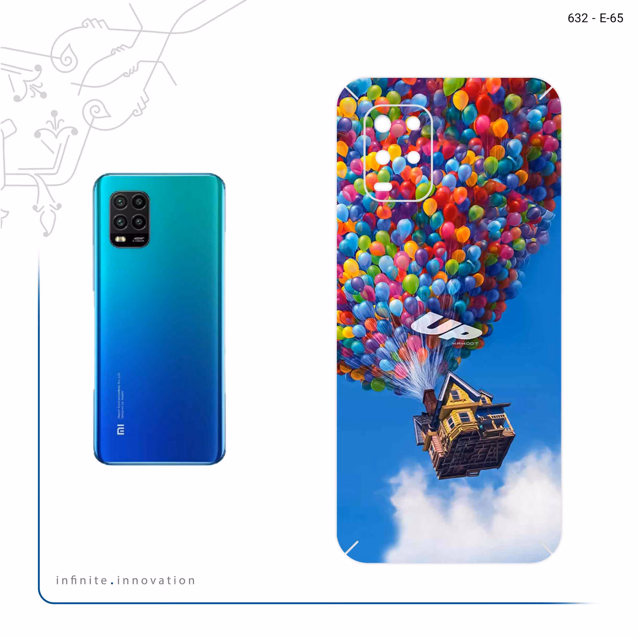 برچسب پوششی ماهوت مدل UP مناسب برای گوشی موبایل شیائومی Mi 10 Lite 5G