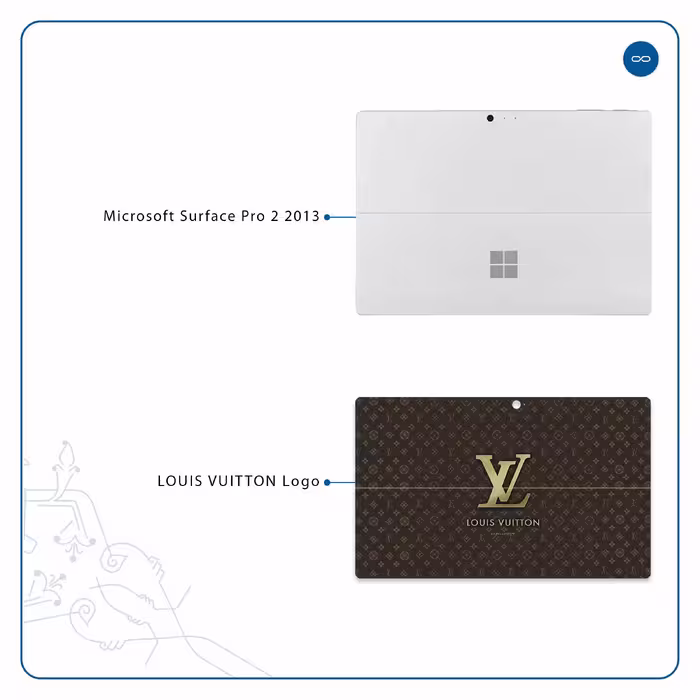 برچسب پوششی ماهوت مدل LOUIS-VUITTON-Logo مناسب برای تبلت مایکروسافت Surface Pro 2 2013