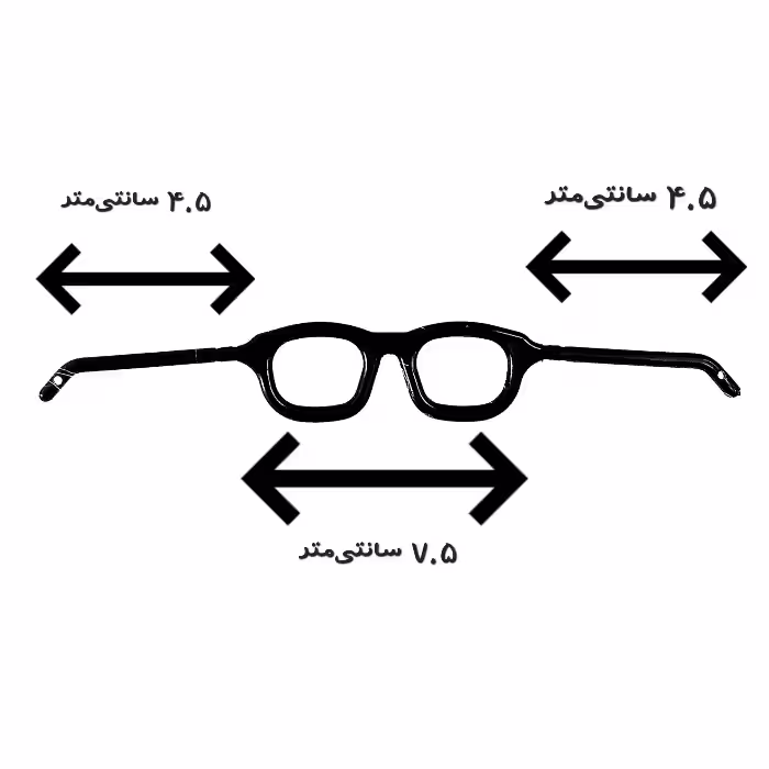 ملزومات عروسک سازی مدل عینک مستطیلی بسته 5 عددی
