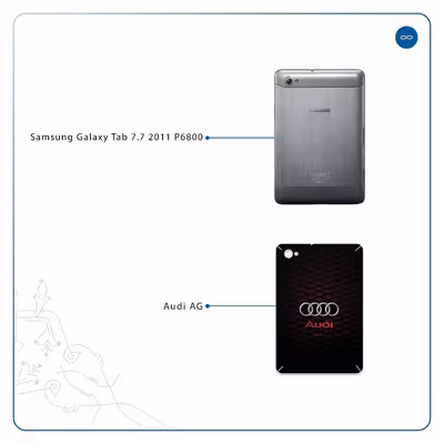 برچسب پوششی ماهوت مدل Audi AG مناسب برای تبلت سامسونگ Galaxy Tab 7.7 2011 P6800
