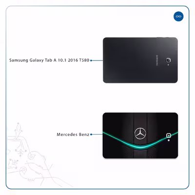 برچسب پوششی ماهوت مدل Mercedes-Benz مناسب برای تبلت سامسونگ Galaxy Tab A 10.1 2016 T580
