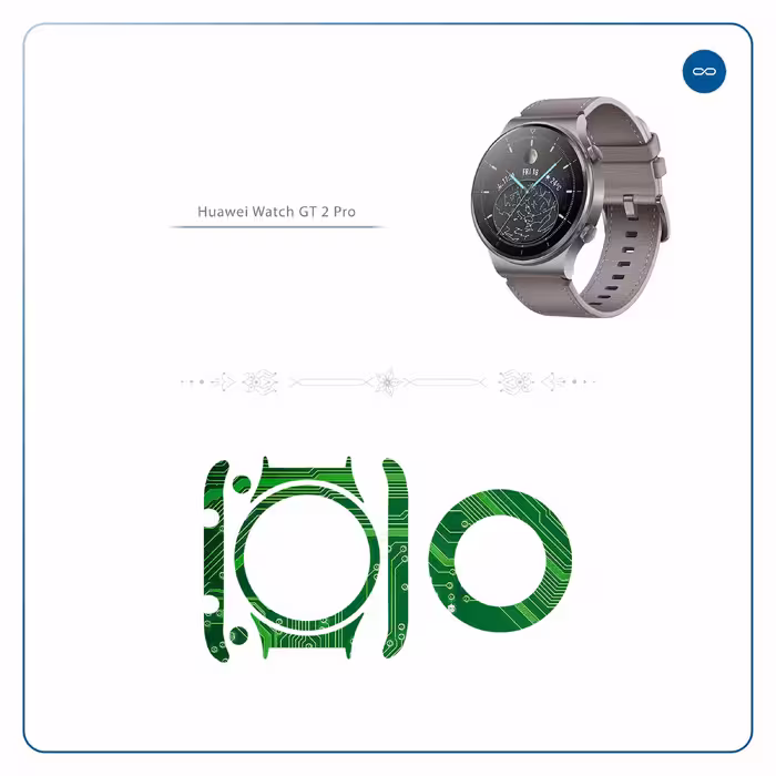 برچسب ماهوت طرح Green Printed Circuit Board مناسب برای ساعت هوشمند هوآوی Watch GT 2 Pro
