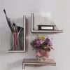 شلف دیواری طرح دایره مدل همسایه بسته 3 عددی