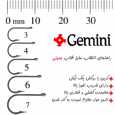 قلاب ماهیگیری جمینی مدل Long Point420 سایز 7 بسته 20 عددی