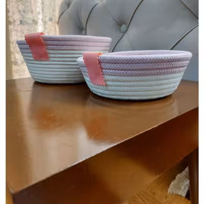 سبد قیطان دوزی مدل گرد کد 02 مجموعه 2 عددی