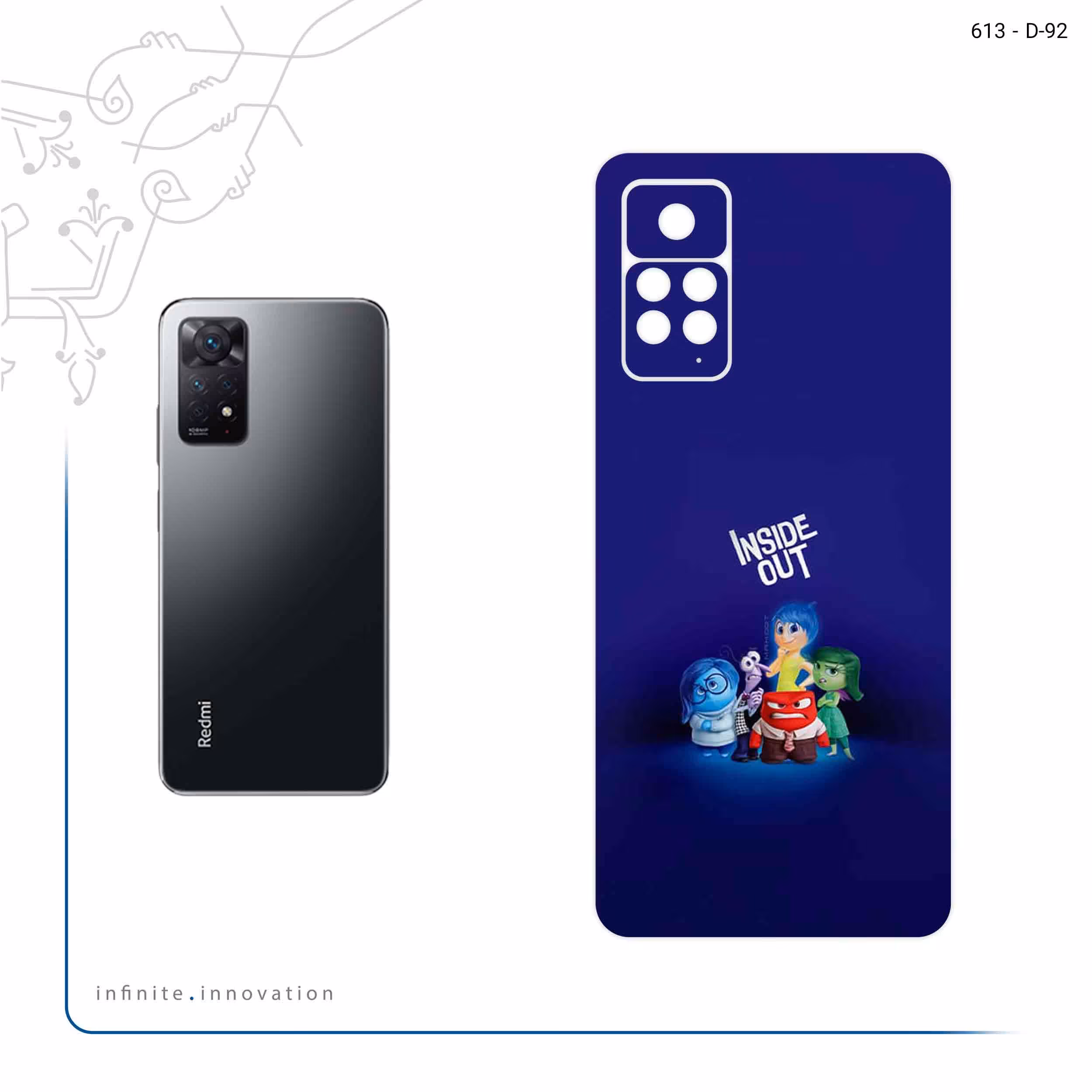 برچسب پوششی ماهوت مدل inside out مناسب برای گوشی موبایل شیائومی Redmi Note 11 Pro 5G