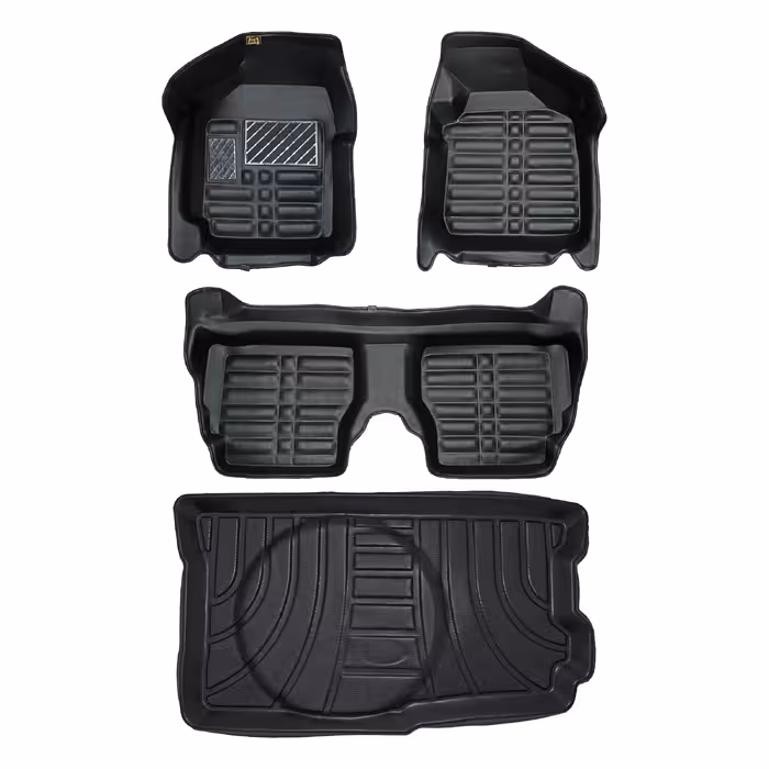 کفپوش پنج بعدی خودرو پانیذ مدل EVA01 مناسب برای پراید 111 به همراه کفپوش صندوق