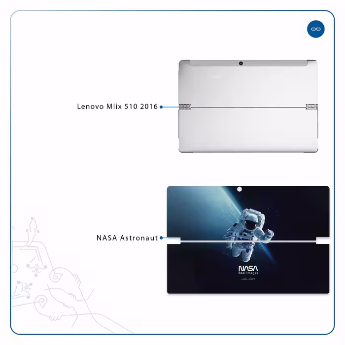 برچسب پوششی ماهوت مدل NASA-Astronaut مناسب برای تبلت لنوو Miix 510 2016