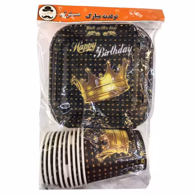 مجموعه 30 عددی تم تولد مستر تم طرح تاج کینگ کد 28