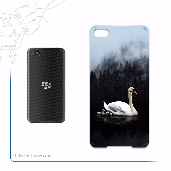 برچسب پوششی ماهوت مدل Swan-Lake مناسب برای گوشی موبایل بلک بری Z30