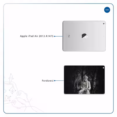 برچسب پوششی ماهوت مدل Ferdowsi-Logo مناسب برای تبلت اپل iPad Air 2013 A1475
