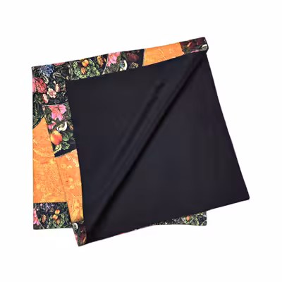 رومیزی مدل مخمل طرح گل و مرغ کد 152