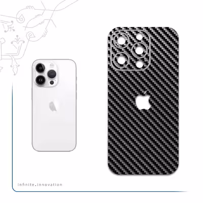 برچسب پوششی ماهوت مدل Glossy-Silver-Fiber مناسب برای گوشی موبایل اپل iPhone 14 Pro