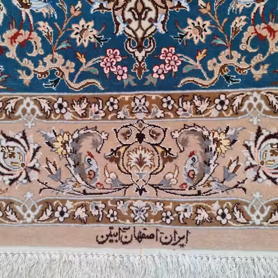 فرش دستبافت دو متری اصفهان آبتین کد 851