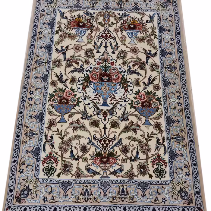 فرش دستبافت یک متری مدل اصفهان کد 1270