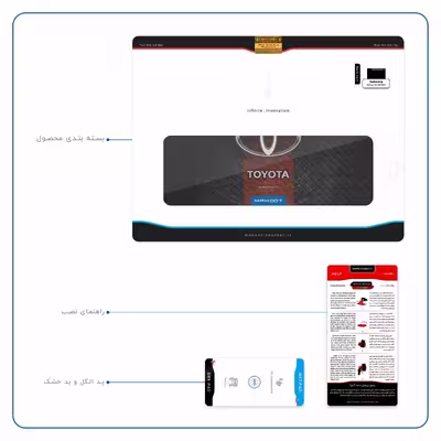 برچسب پوششی ماهوت مدل TOYOTA-Logo مناسب برای تبلت سامسونگ Galaxy Tab S6 2019 SM-T865