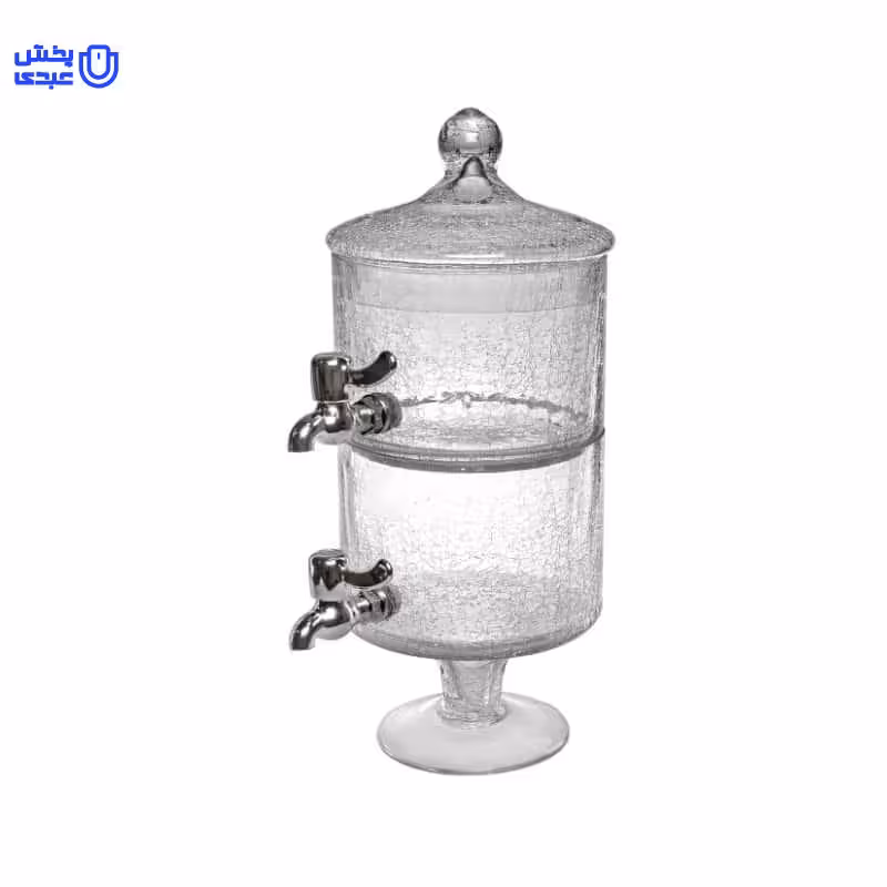 كلمن شيشه ای 8 ليتری 2 طبقه طرح دار
