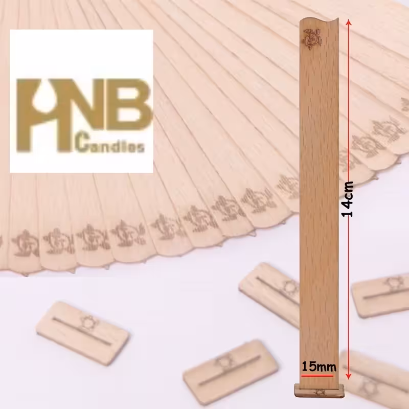 فیتیله چوبی شمع 15 میلی متر  25تایی با پایه نگهدارنده | amazonchi