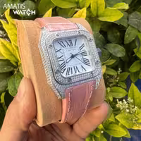 ساعت مچی زنانه کارتیر مدل Cartier Santos Diamonds 6265C
