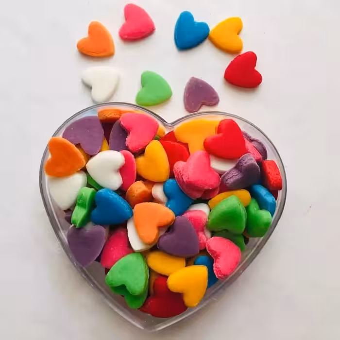 گل قند تزئینی طرح قلب