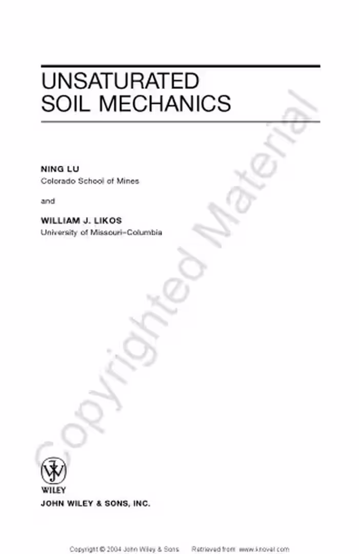 خرید و دانلود نسخه کامل کتاب Unsaturated Soil Mechanics