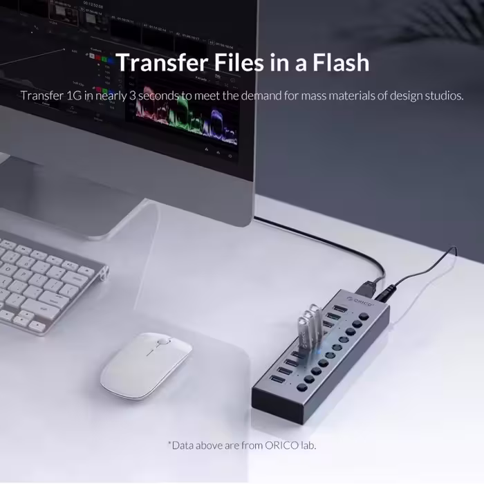 هاب 10 پورت اوریکو مدل BT2U3-10AB