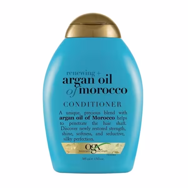 نرم کننده بدون سولفات اوجی ایکس ogx Argan oil بازسازی و ترمیم موهای آسیب دیده حجم 385 میل ساخت آمریکا