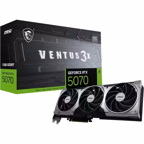 کارت گرافیک ام اس آی مدل GeForce RTX 5070 gaming trio 3x oc 12 gb ظرفیت 12 گیگابایت
