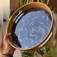 سینی چوبی رزینی با طرح مرمر