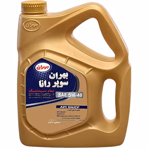 خرید روغن موتور بهران 5w40 sn مدل سوپر رانا تمام سینتتیک حجم چهار لیتر | اتوموبی