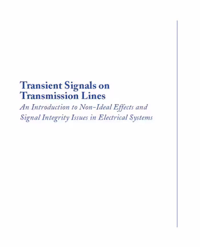 خرید و دانلود نسخه کامل کتاب Transient signals on transmission lines
