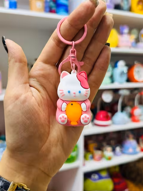 جاکلیدی چراغدار طرح گربه 3