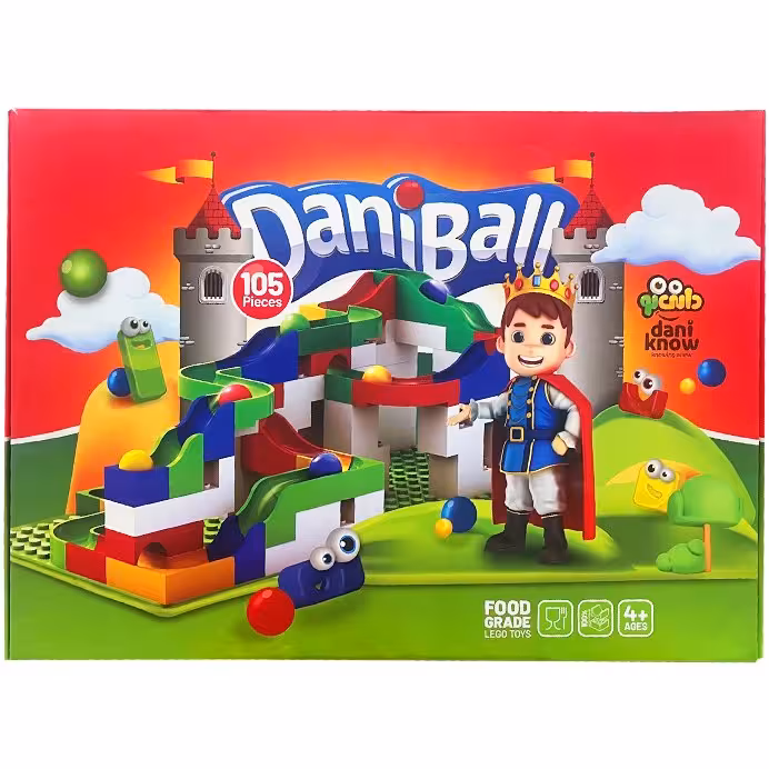 اسباب بازی لگو ساختنی توپ و سرسره ماز دانی بال سایز بزرگ مناسب برای 4 تا 10 سال