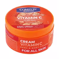 کرم مرطوب کننده کاسه ای صورت و دست کامان مدل Vitamin C حجم 250 میلی لیتر