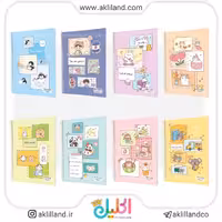 دفتر مجلد 60 برگ 4 خط استیکر دار پیتیکو کد376