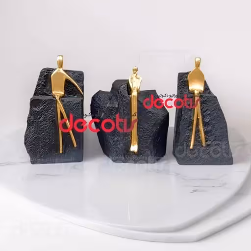 مجسمه فیگور آدمک نشسته مجموعه 3 عددی