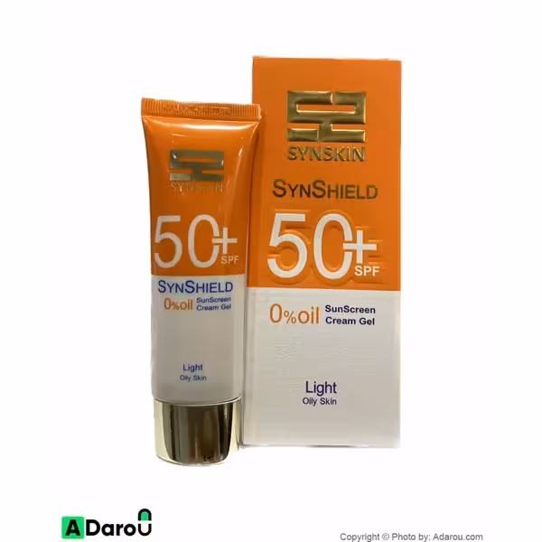 کرم ژل ضد آفتاب فاقد چربی ساین شیلد  SPF50 لایت ساین اسکین 50 میلی لیتر SynSkin