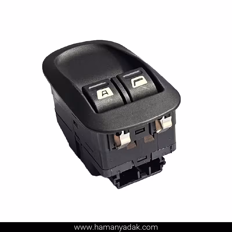 کلید شیشه بالابر اتو پژو 206 تیپ 2 سوکت بغل برند هیرکان