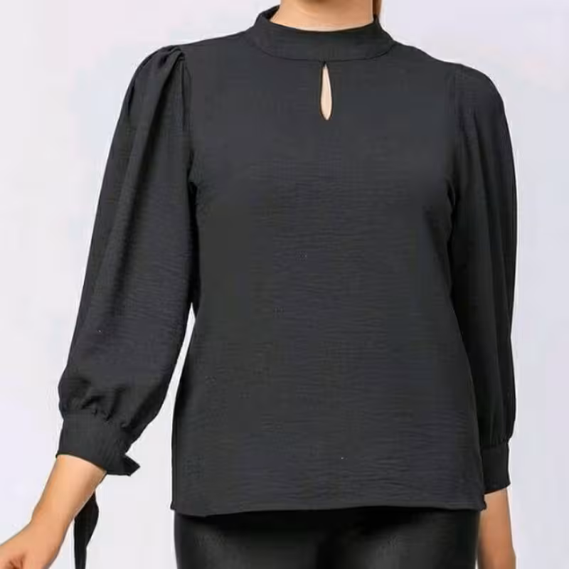 شومیز ابروبادی مشکی محرمی